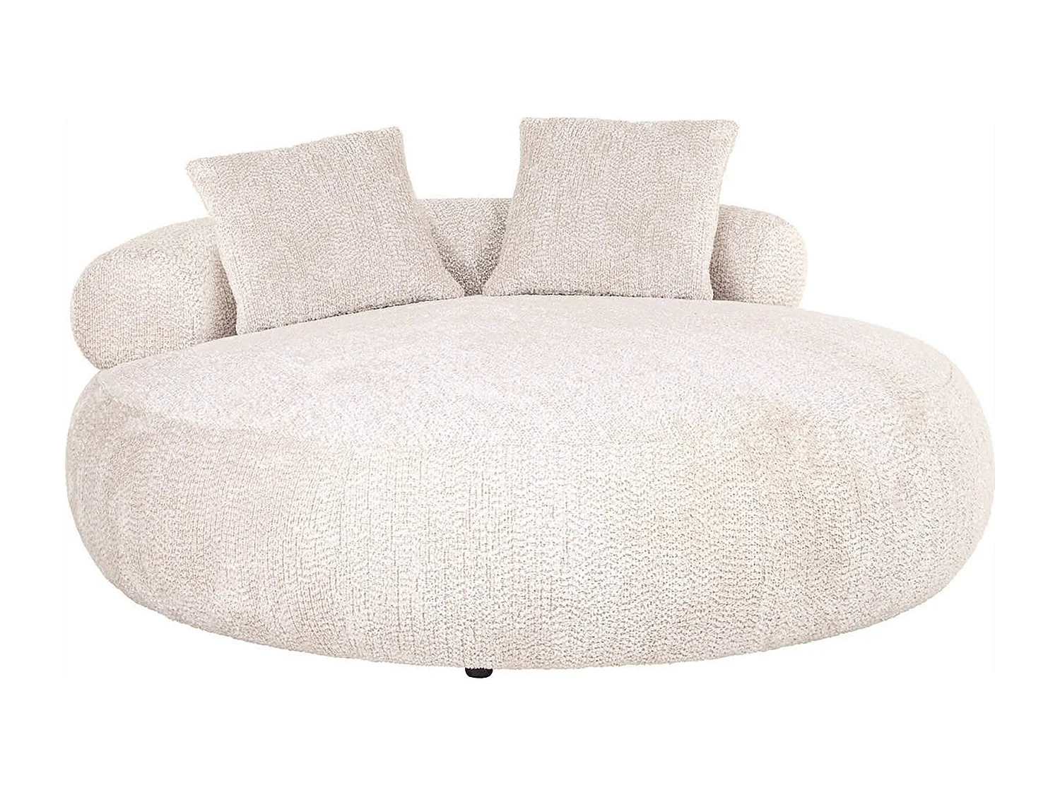 Lit de jour Tivola en tissu crème