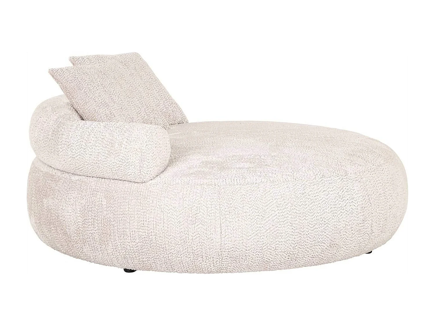 Lit de jour Tivola en tissu crème