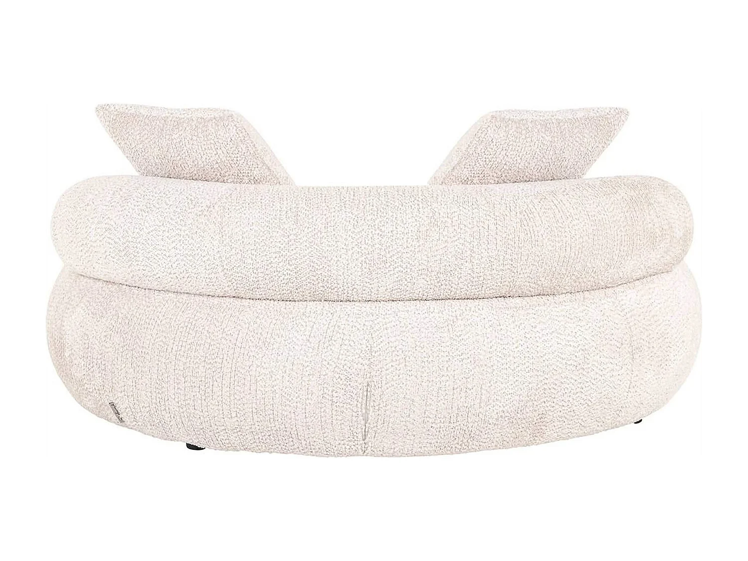 Lit de jour Tivola en tissu crème