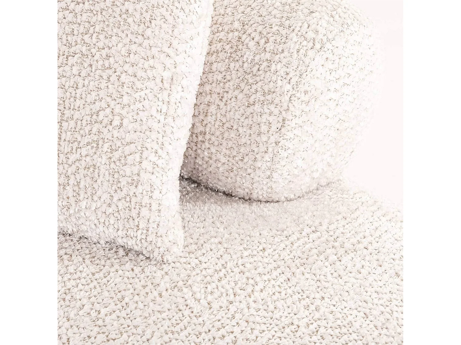 Lit de jour Tivola en tissu crème