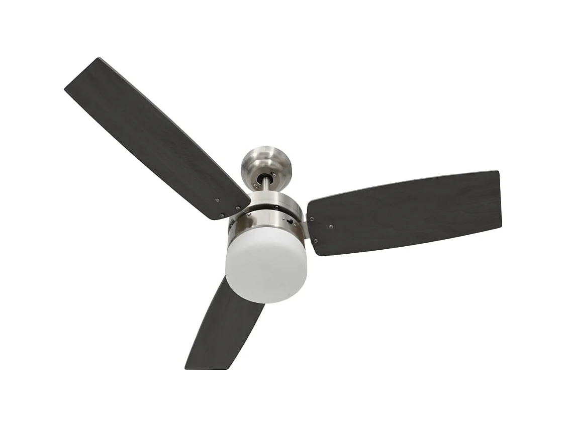 Ventilateur de plafond lampe et télécommande 108cm Marron foncé FR822009