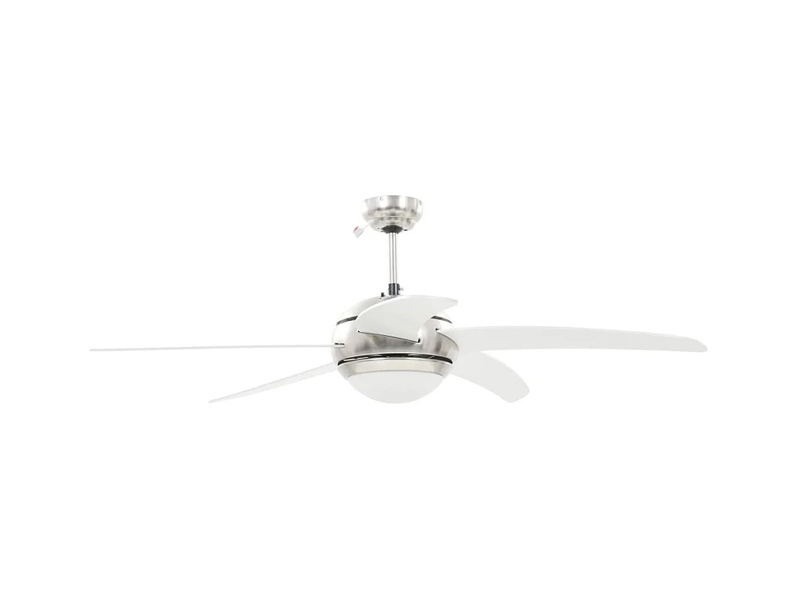 Ventilateur de plafond orné avec lampe 128 cm Blanc FR564086