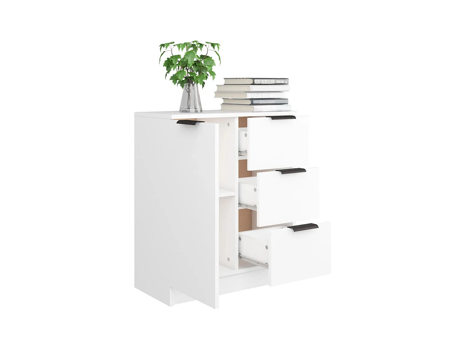 Buffet Blanc 60x30x70 Bois d'ingénierie