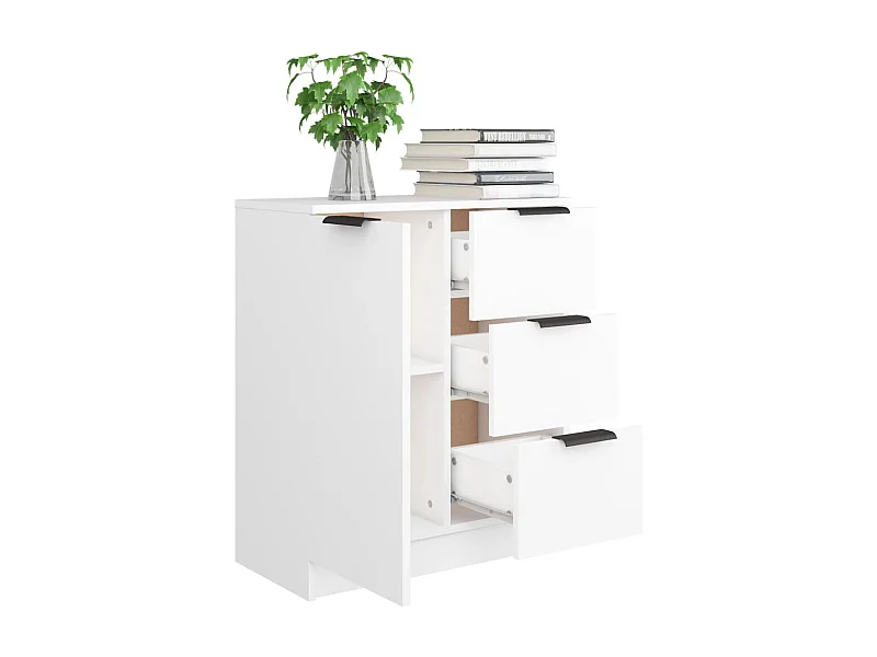 Buffet Blanc 60x30x70 Bois d'ingénierie