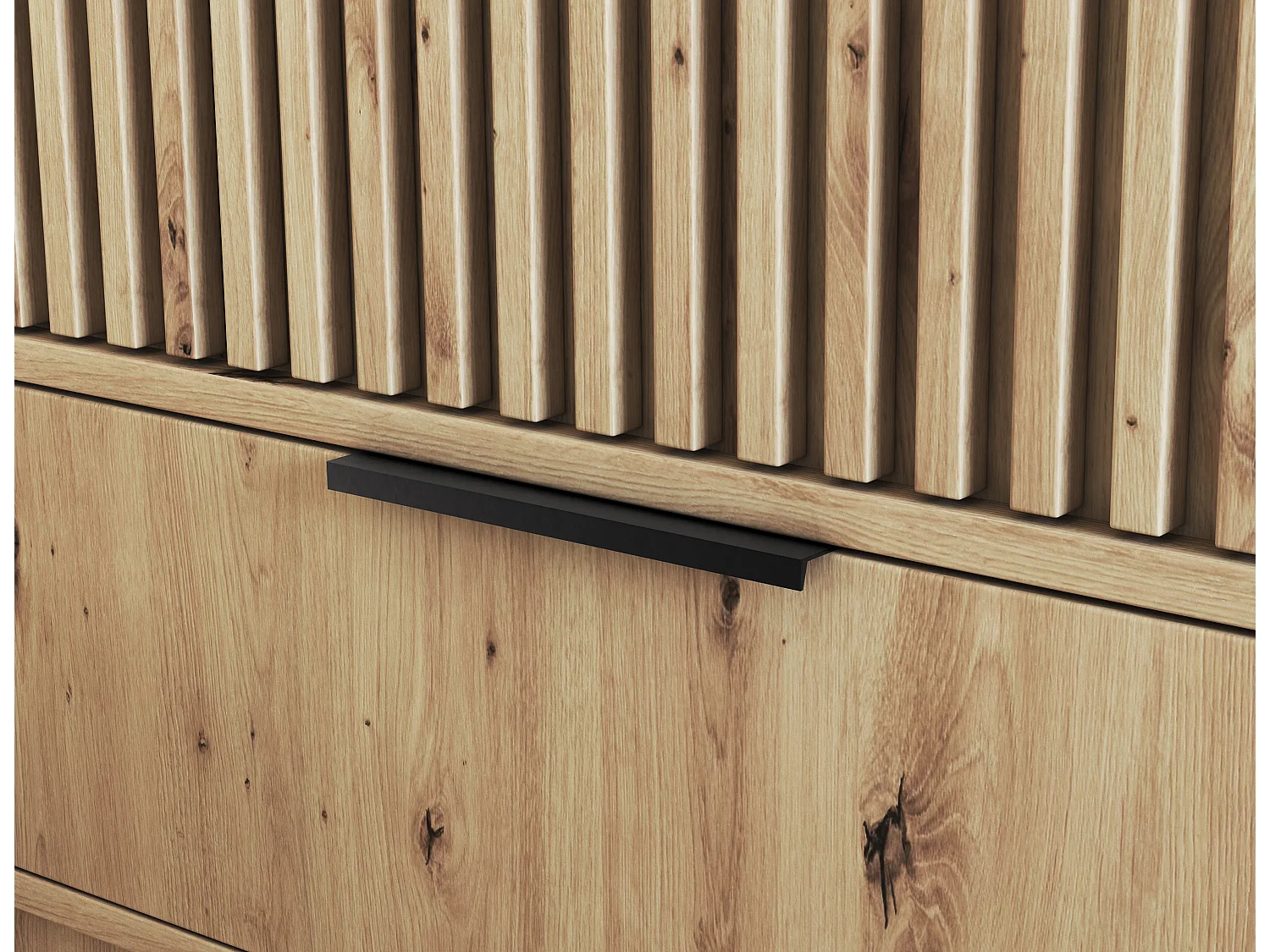 Armoire chambre adulte ASTORIA 120cm chêne artisan et miroir