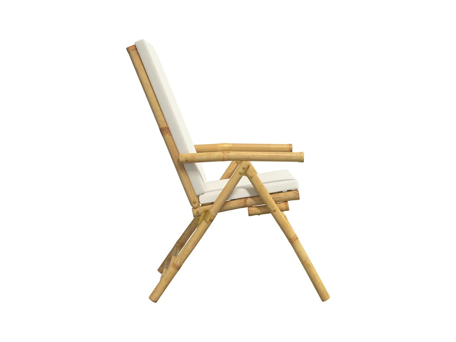 Opvouwbare tuinstoelen set van 4 bamboe kussens