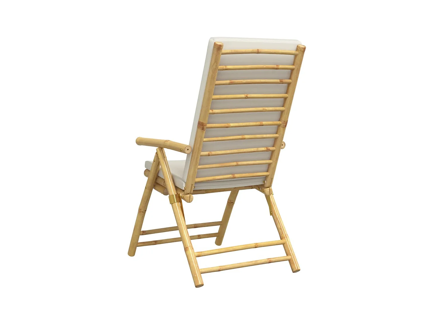 Opvouwbare tuinstoelen set van 4 bamboe kussens