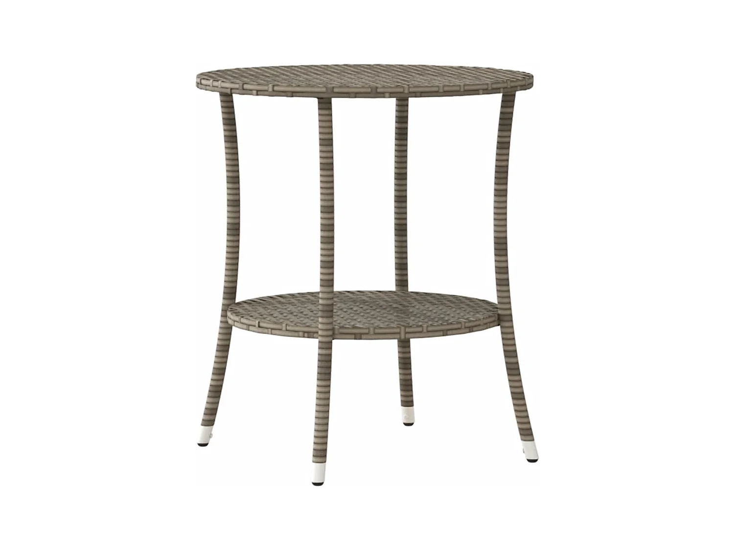 Set van 2 verstelbare tuinstoelen en rieten kunsthars tafel