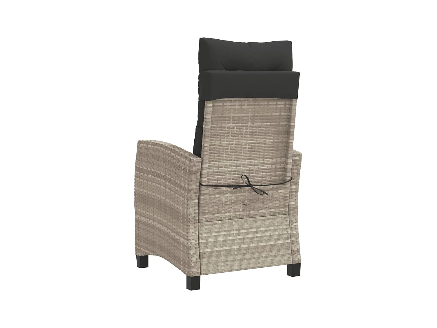 Chaises inclinables jardin lot de 2 et coussins résine tressée