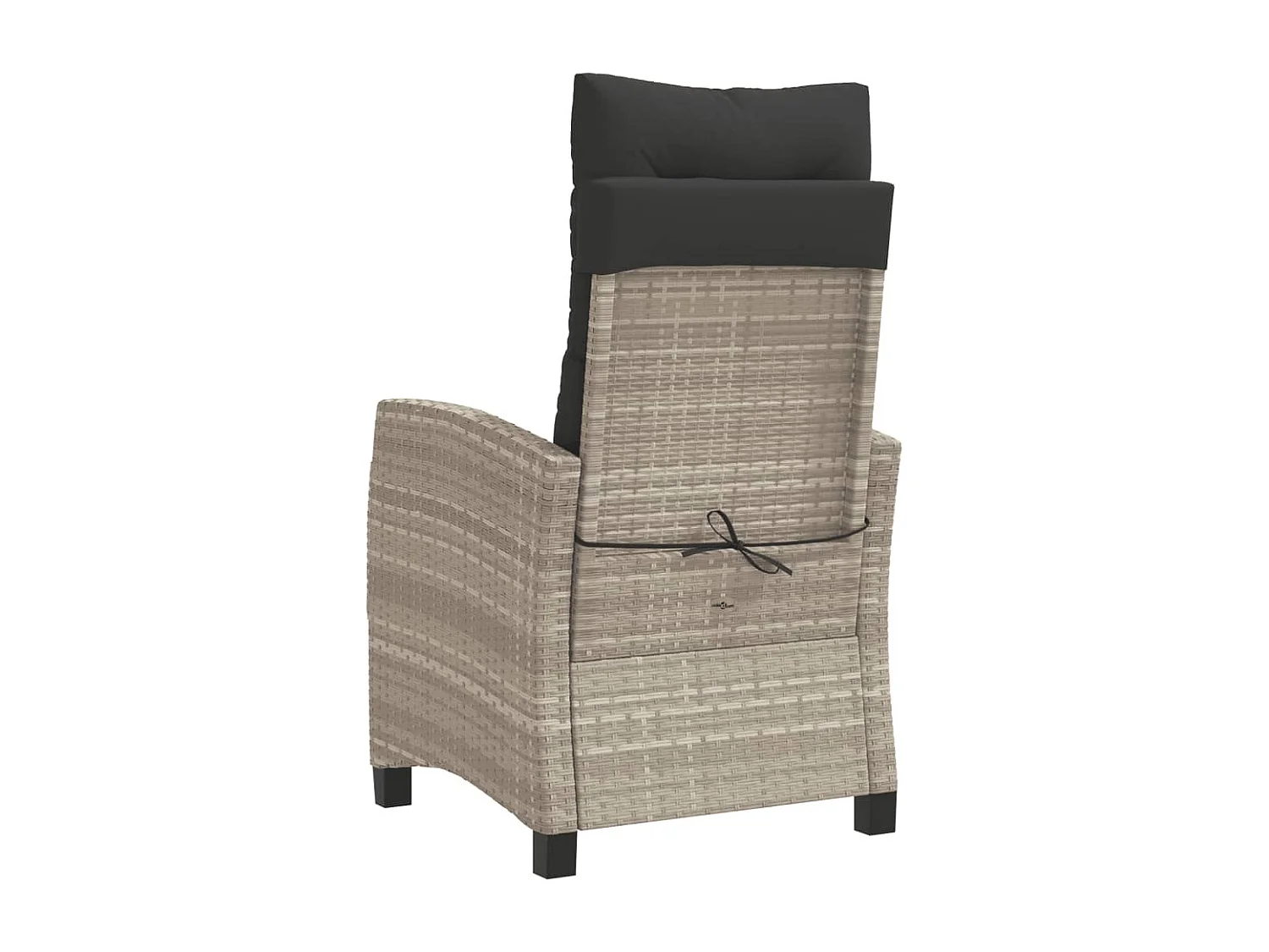 Chaises inclinables jardin lot de 2 et coussins résine tressée