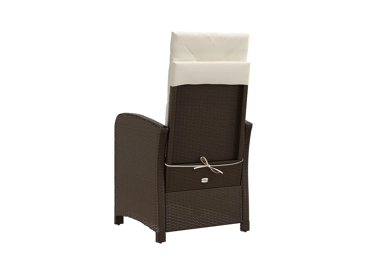 Set van 2 verstelbare tuinstoelen met bruine rotan kussens