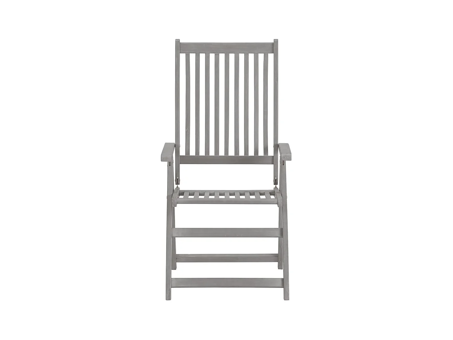 Set di 4 sedie da giardino reclinabili con cuscini in legno di acacia