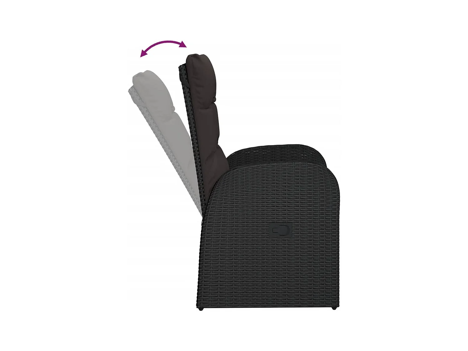 Juego de 2 cojines para sillas de jardín reclinables de resina tejida