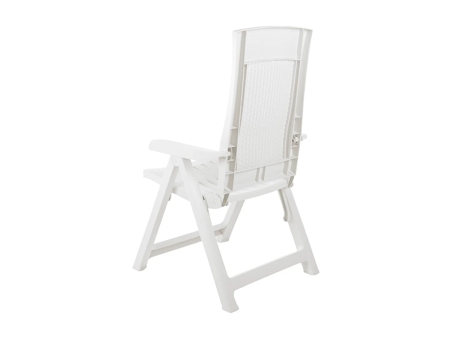 Set van 2 verstelbare tuinstoelen wit kunststof