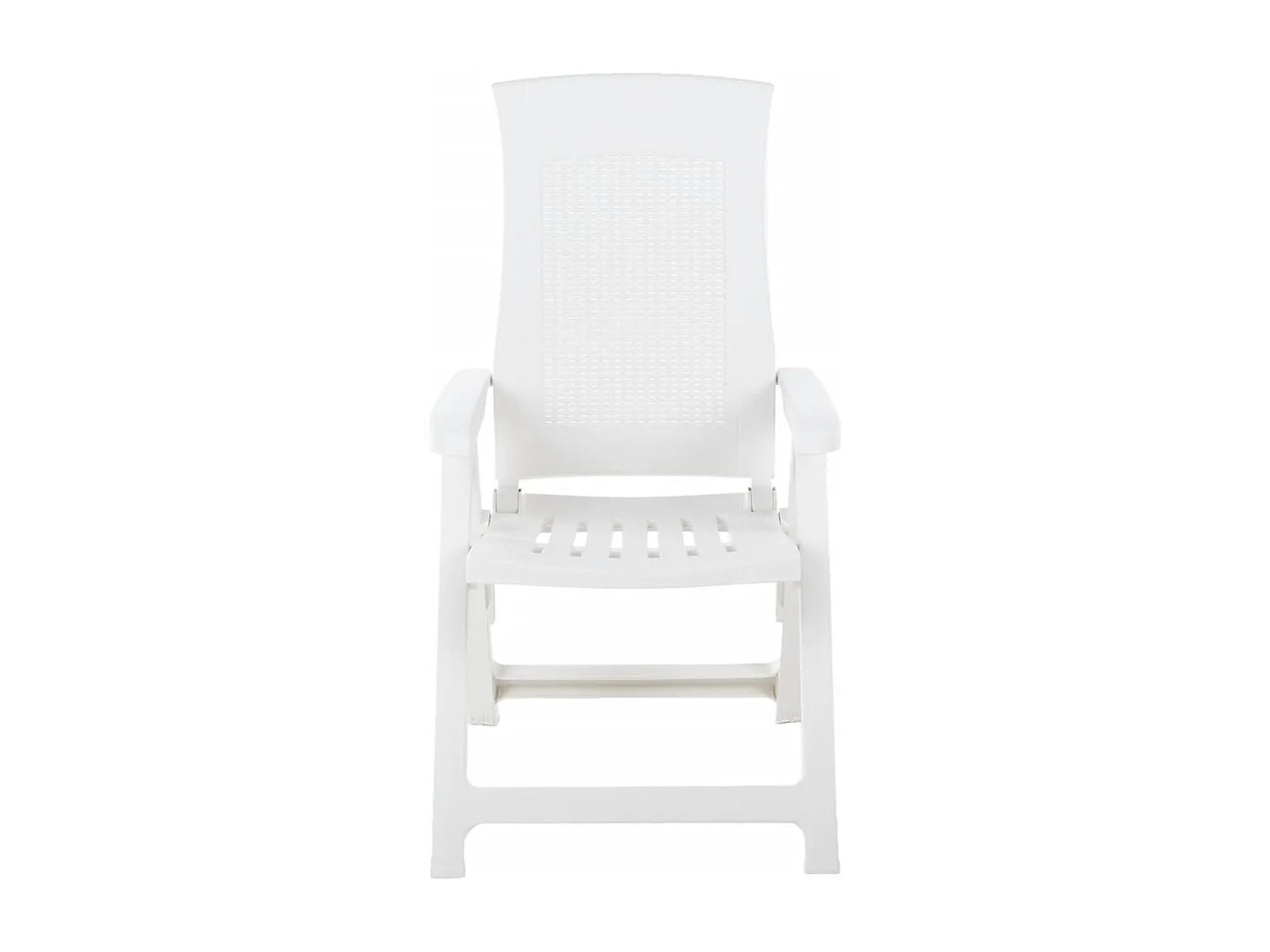 Chaises inclinables de jardin lot de 2 Plastique Blanc