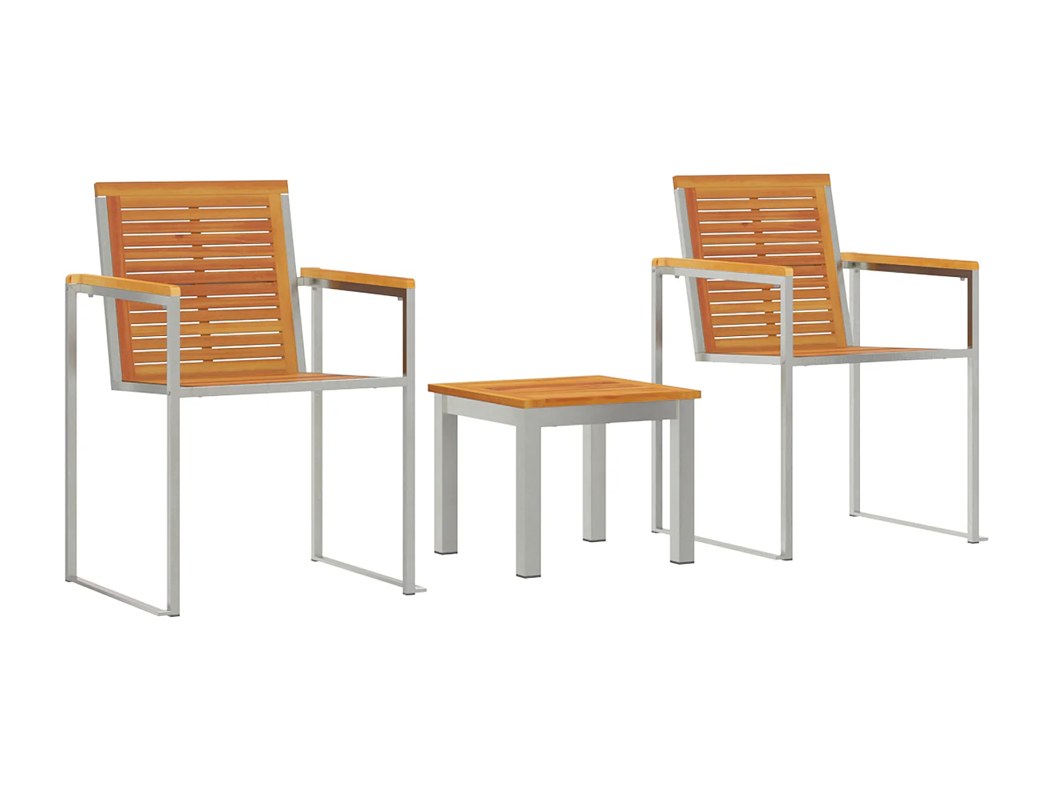 3-delige tuinset met stoelen van massief acaciahout