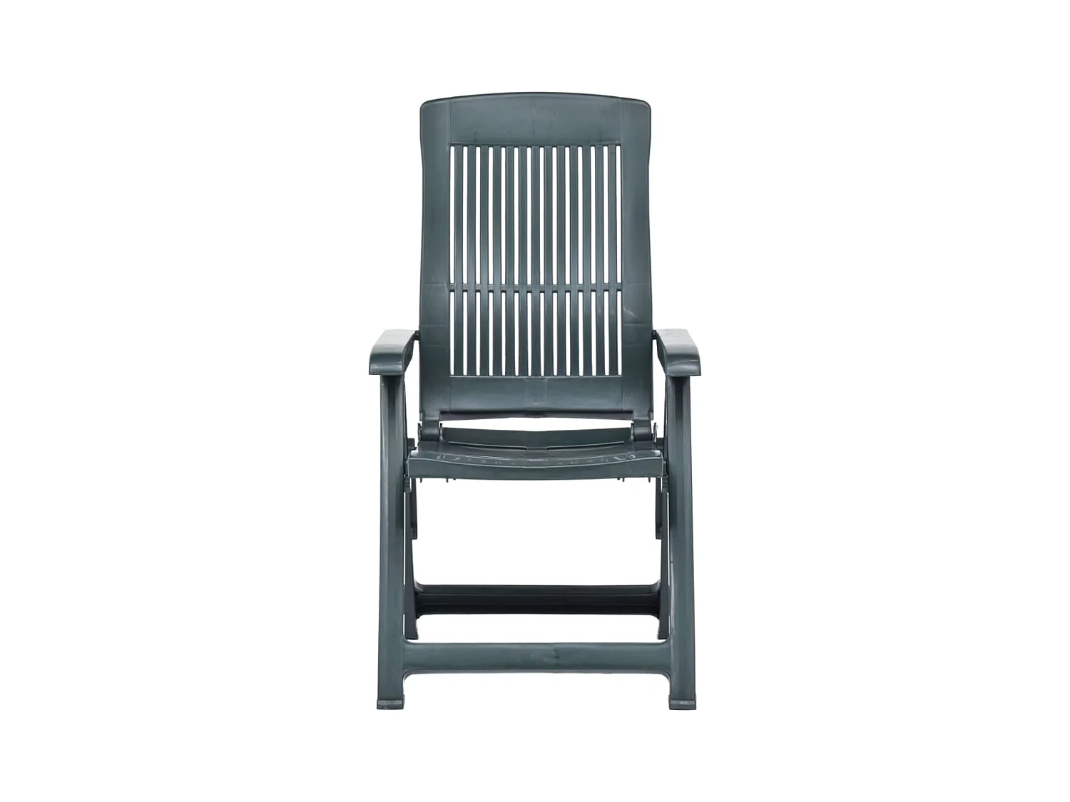 Juego de 2 sillas de jardín reclinables de plástico verde