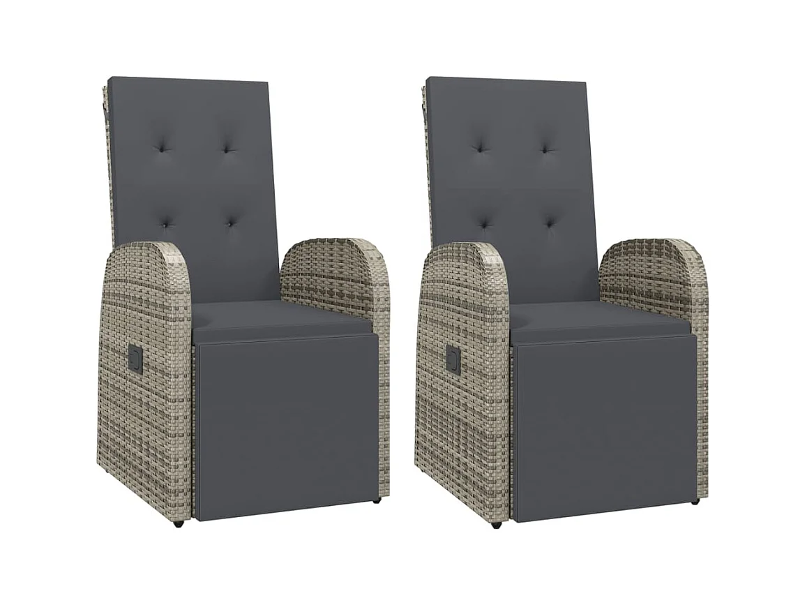 Ligstoelen kussens set van 2 geweven hars