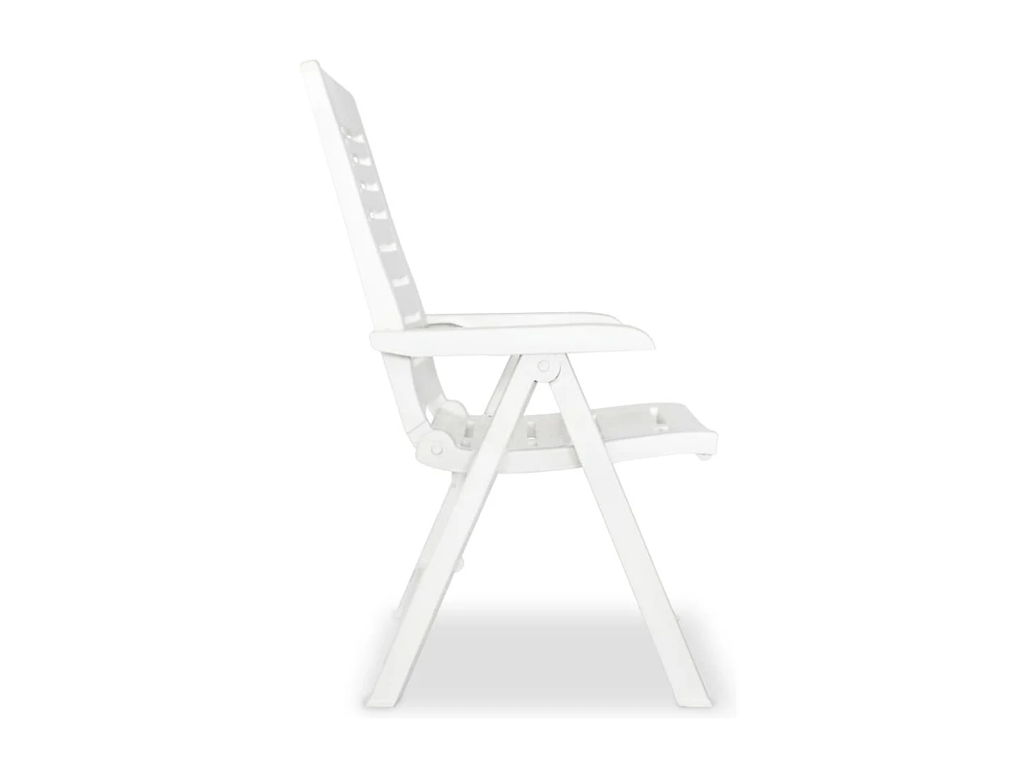 lot de 2 Chaises inclinables de jardin Plastique Blanc