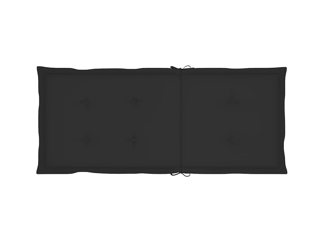 Set di 2 sedie da giardino reclinabili con cuscini in legno di acacia