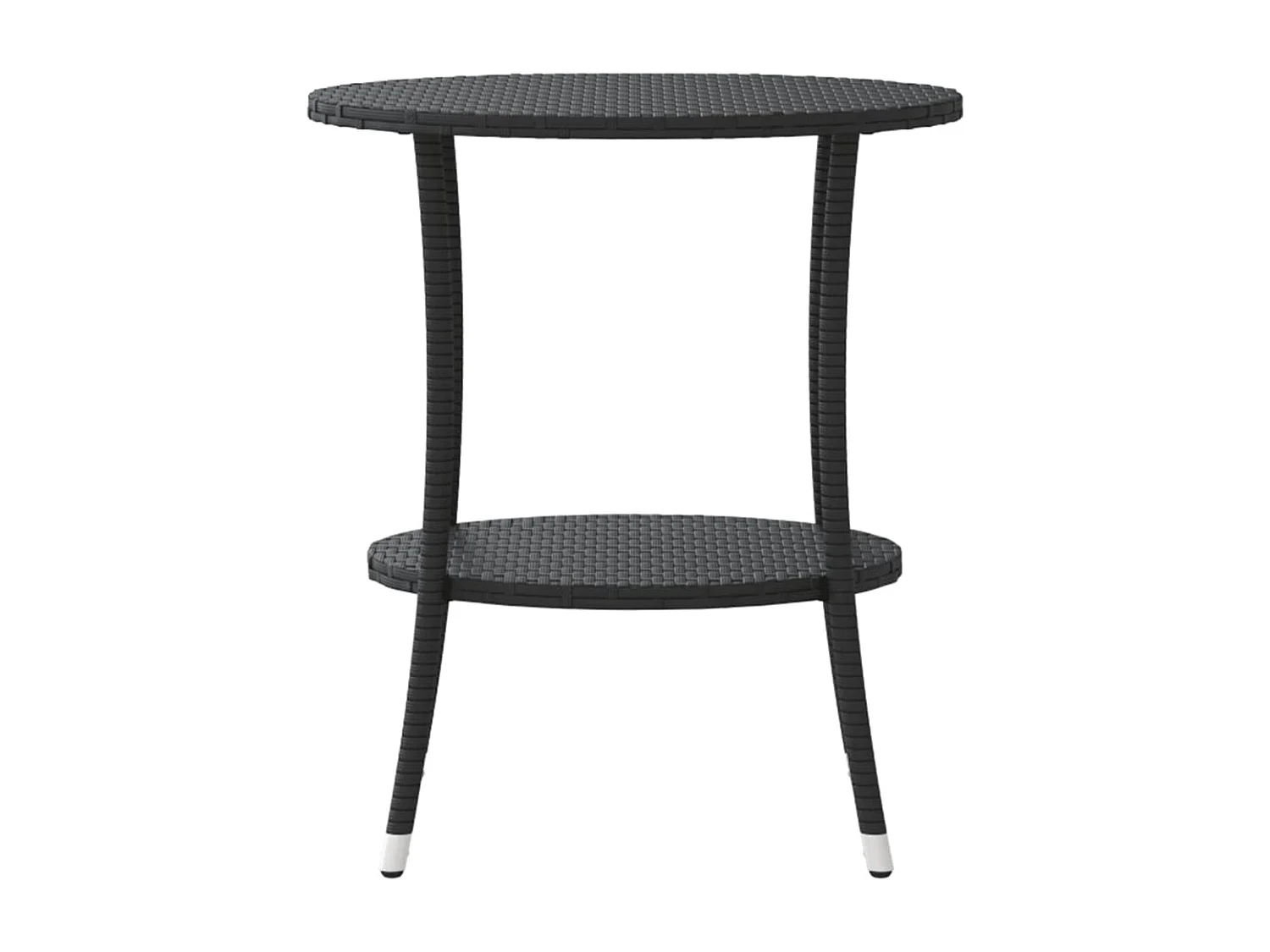 Set di 2 sedie da giardino reclinabili e tavolo in resina di vimini