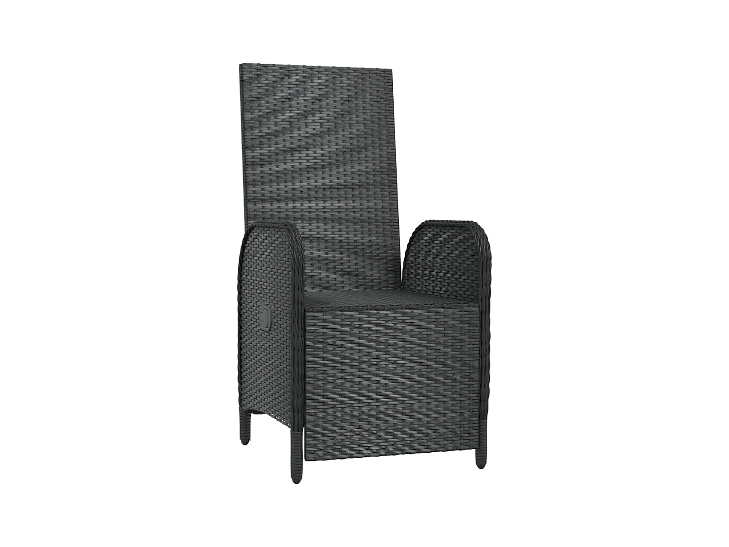 Set van 2 ligstoelen en kussens voor buiten, polyrotan