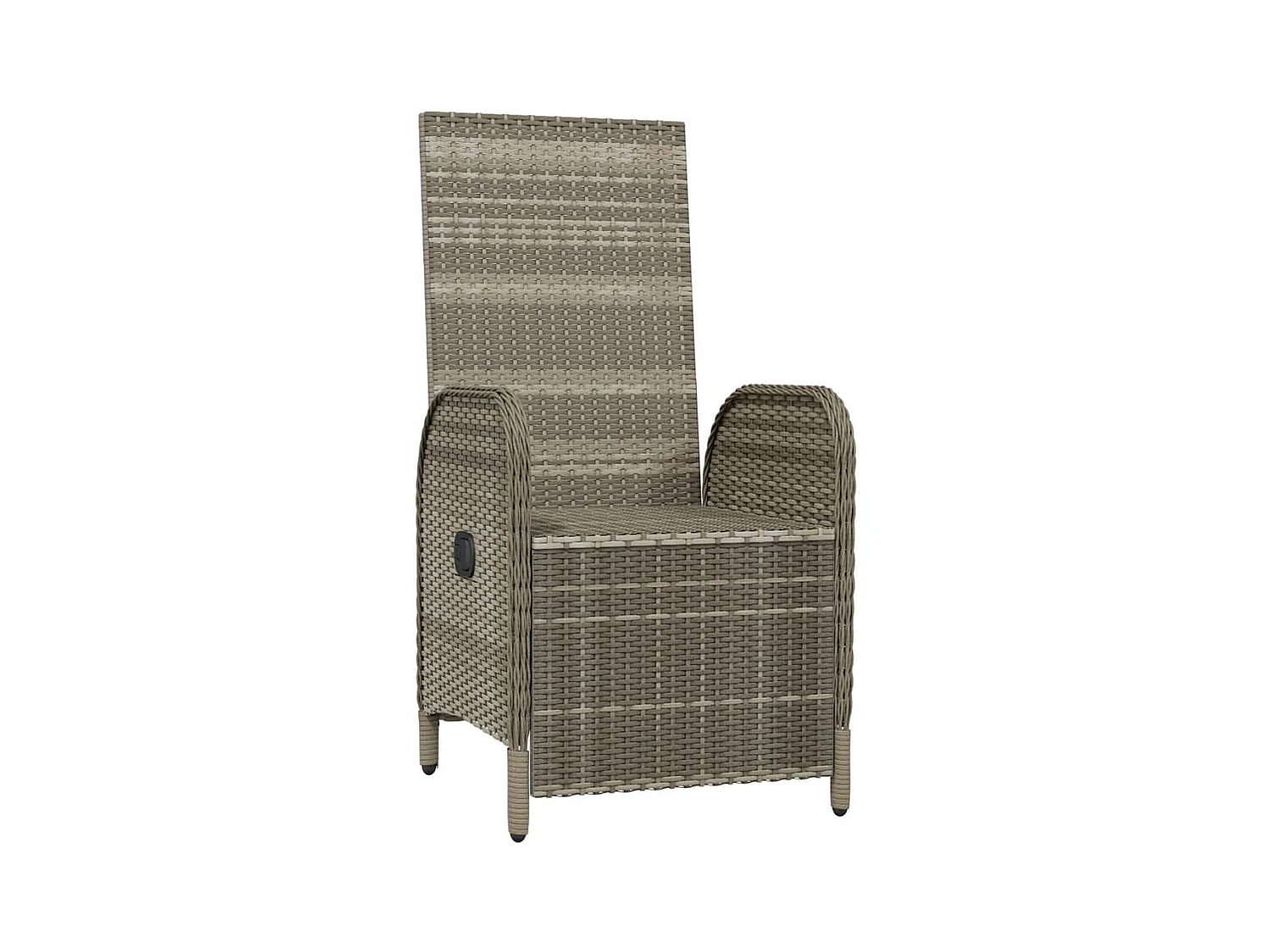 Chaises inclinables d'extérieur et coussins lot de 2 Poly rotin