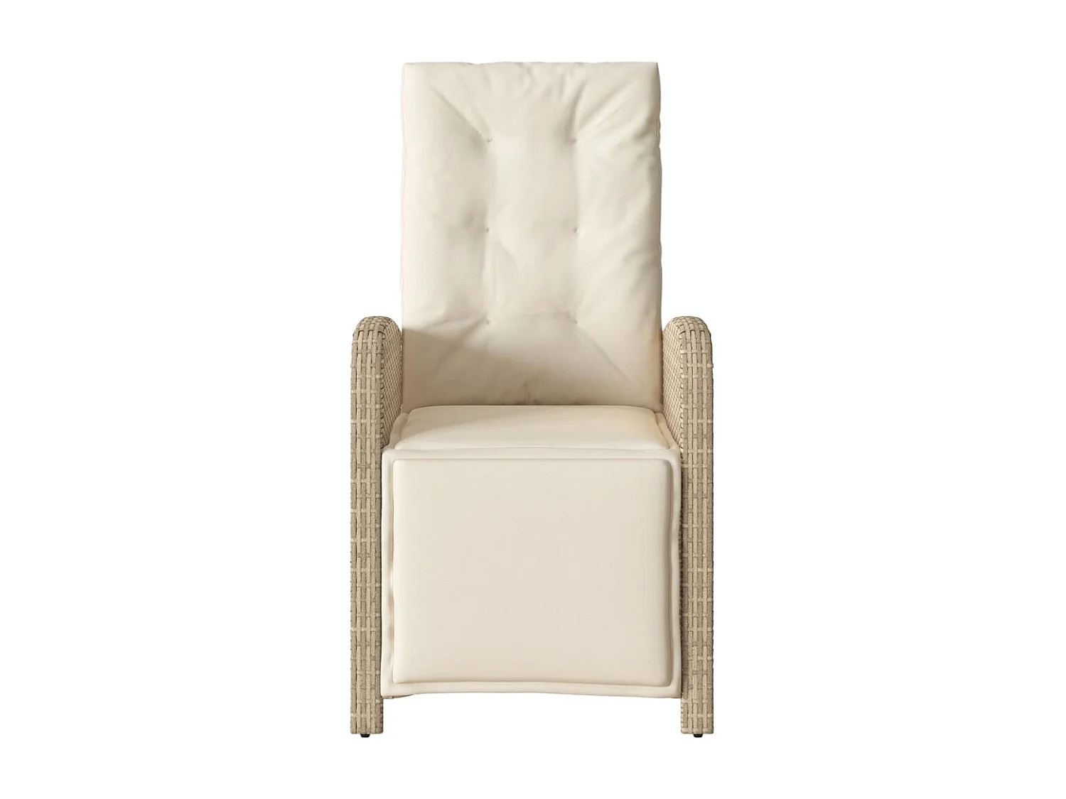 Chaises inclinables de jardin lot de 2 avec repose-pied rotin