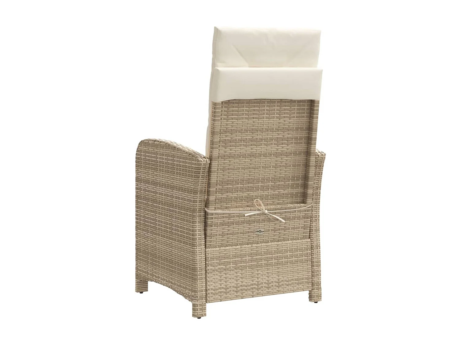 Chaises inclinables de jardin lot de 2 avec repose-pied rotin