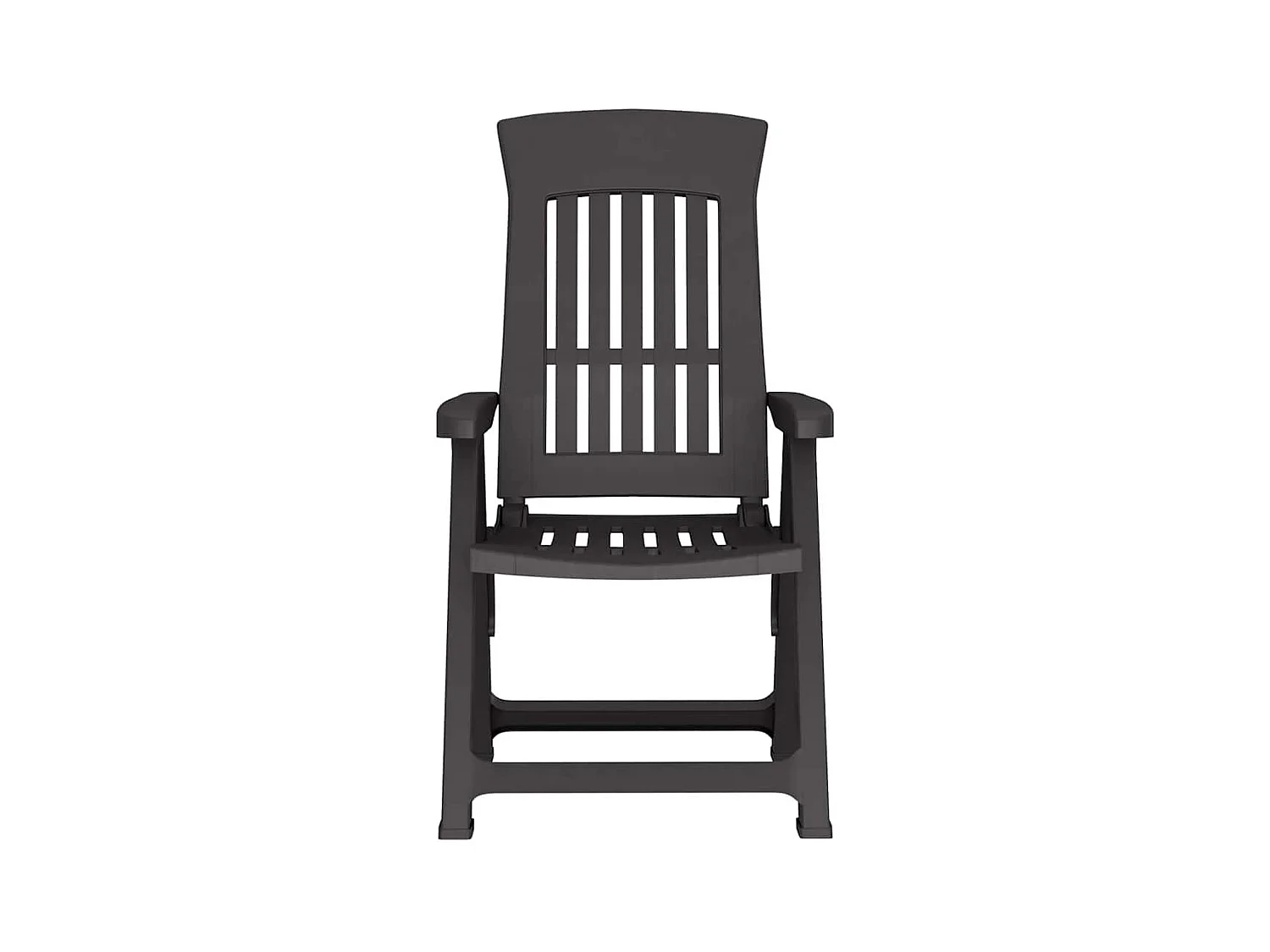 Chaises inclinables de jardin lot de 2 anthracite PP