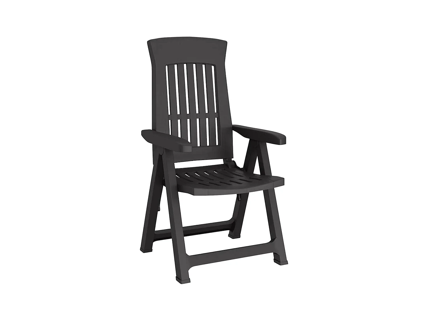 Chaises inclinables de jardin lot de 2 anthracite PP