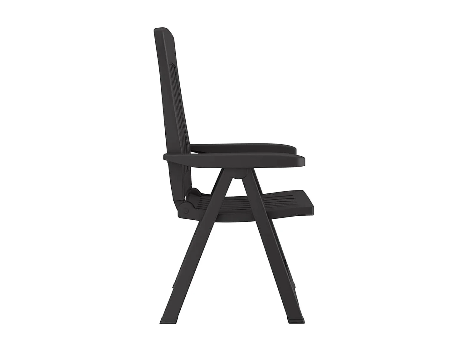 Chaises inclinables de jardin lot de 2 anthracite PP