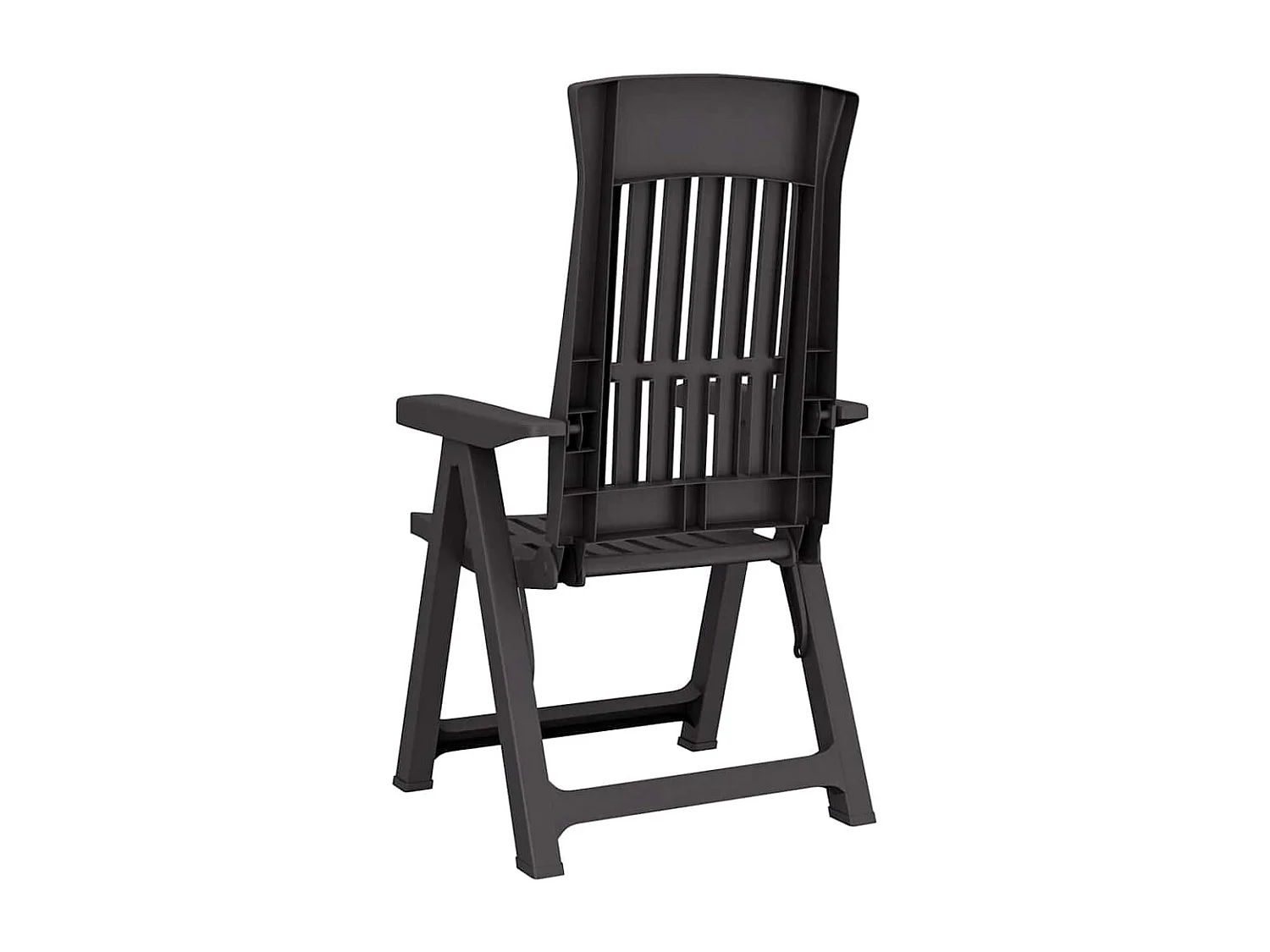 Chaises inclinables de jardin lot de 2 anthracite PP