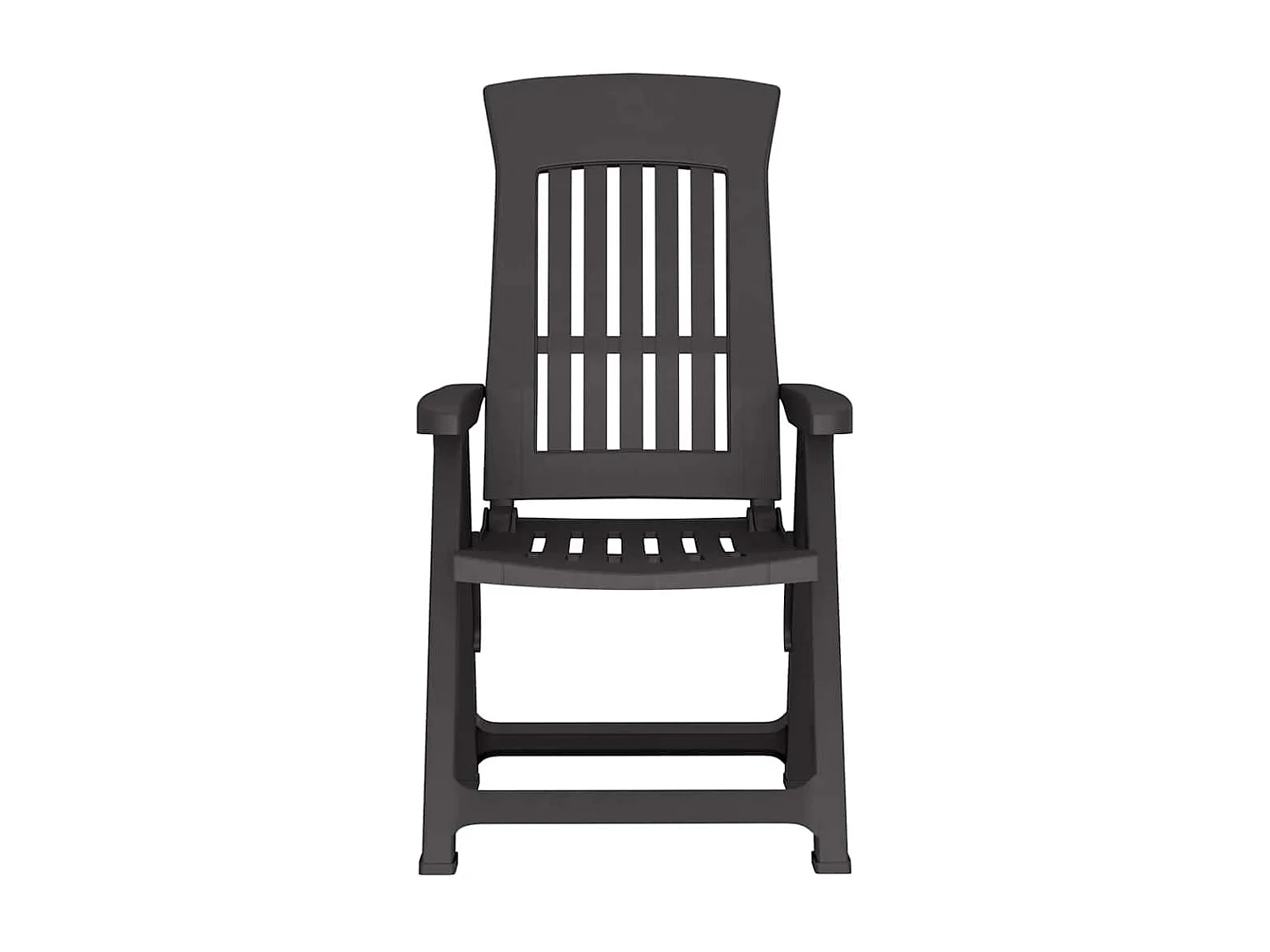 Chaises inclinables de jardin lot de 2 anthracite PP