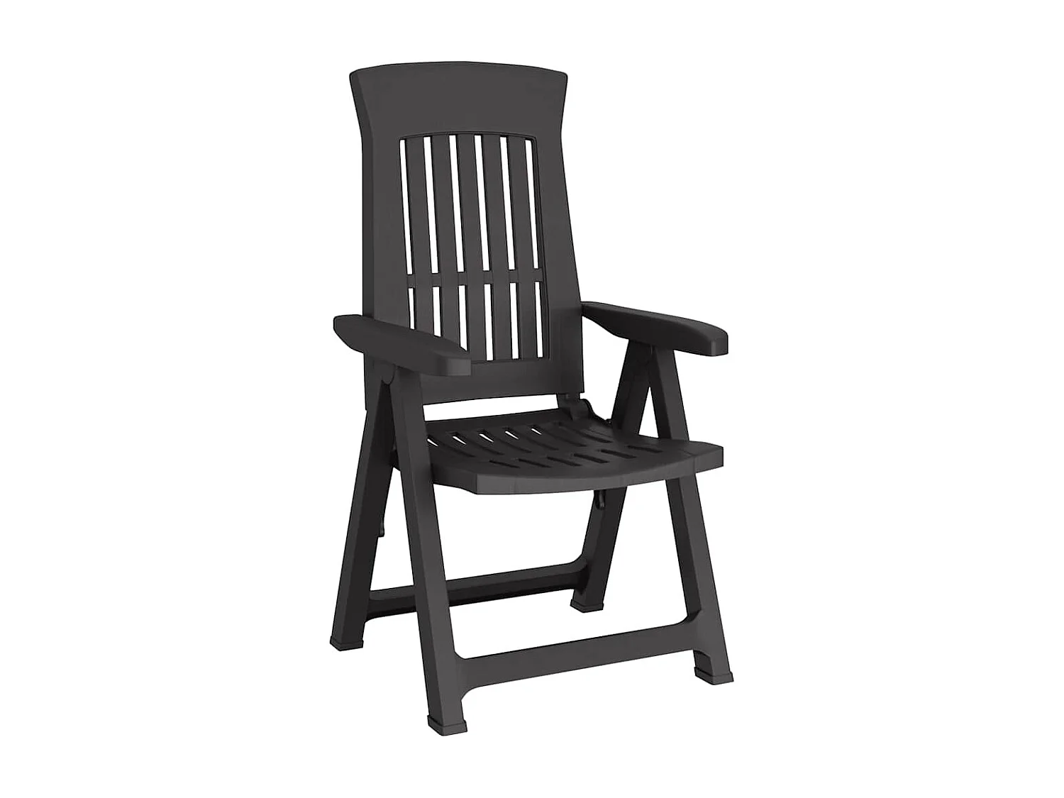 Chaises inclinables de jardin lot de 2 anthracite PP