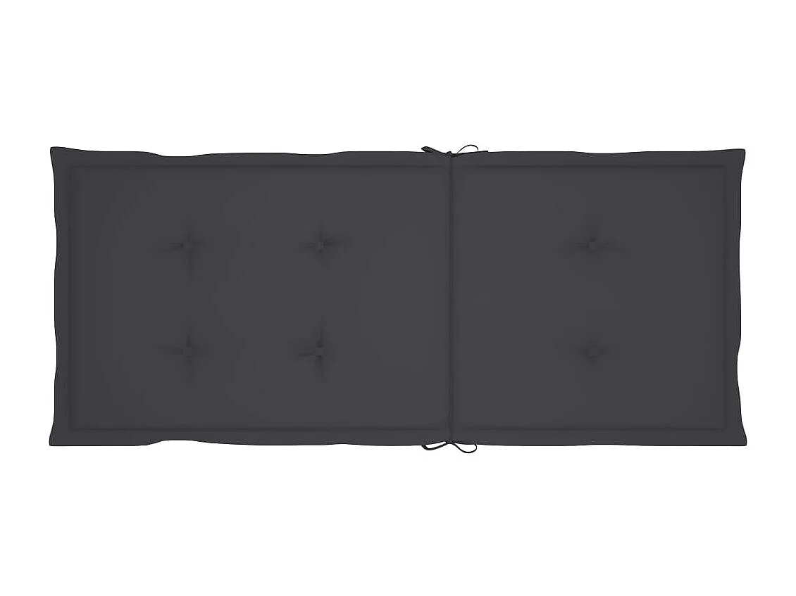 Set di 4 sedie da giardino reclinabili con cuscini in legno di acacia