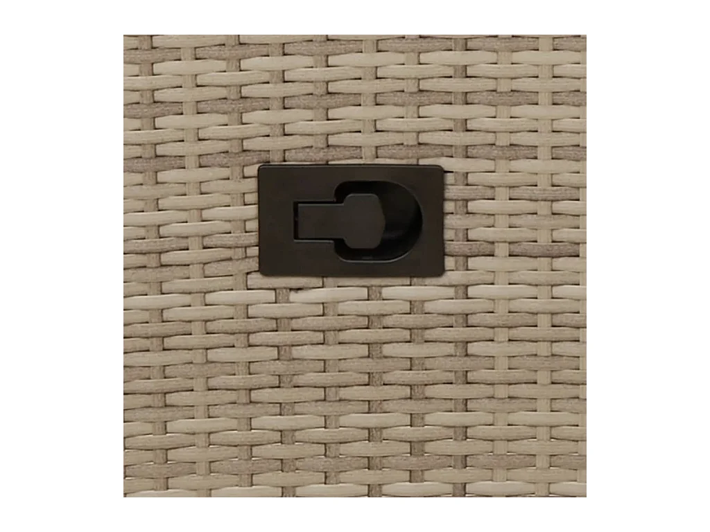 Silla de jardín reclinable con cojines de mimbre de resina beige