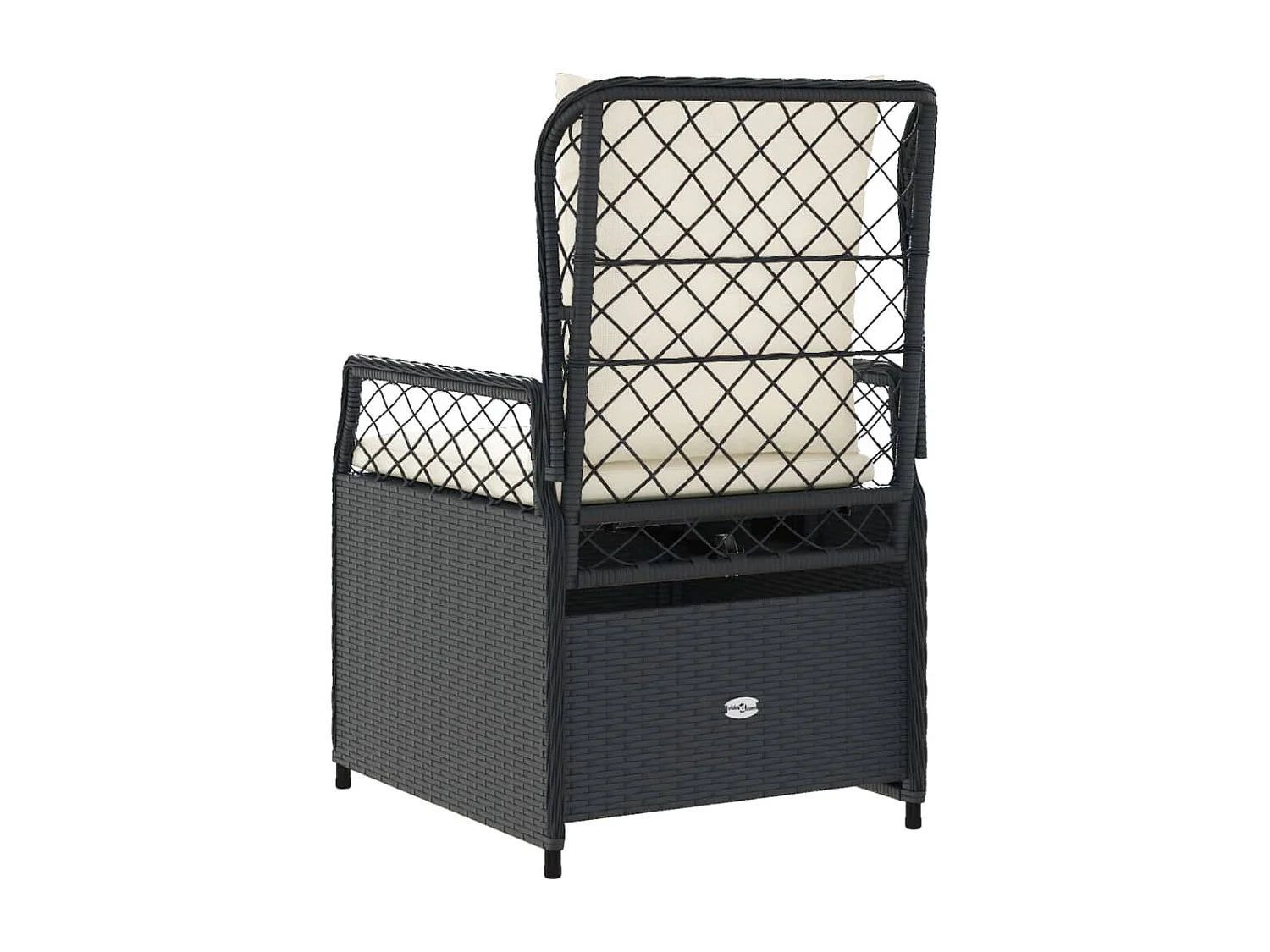 Chaises inclinables de jardin lot de 2 noir résine tressée