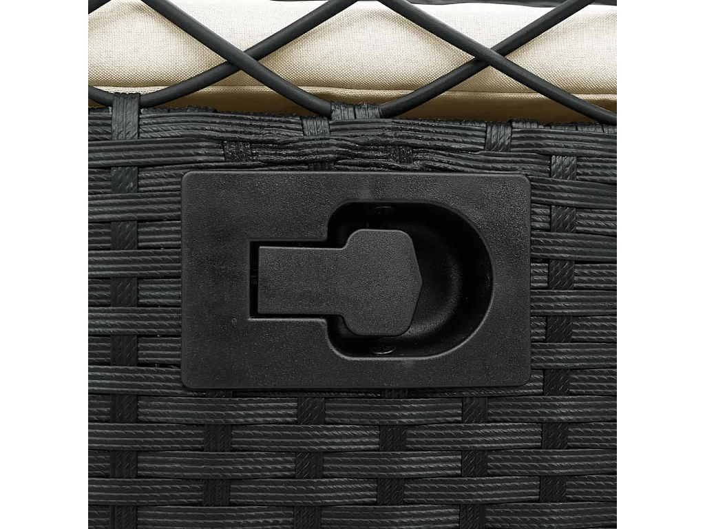 Chaises inclinables de jardin lot de 2 noir résine tressée