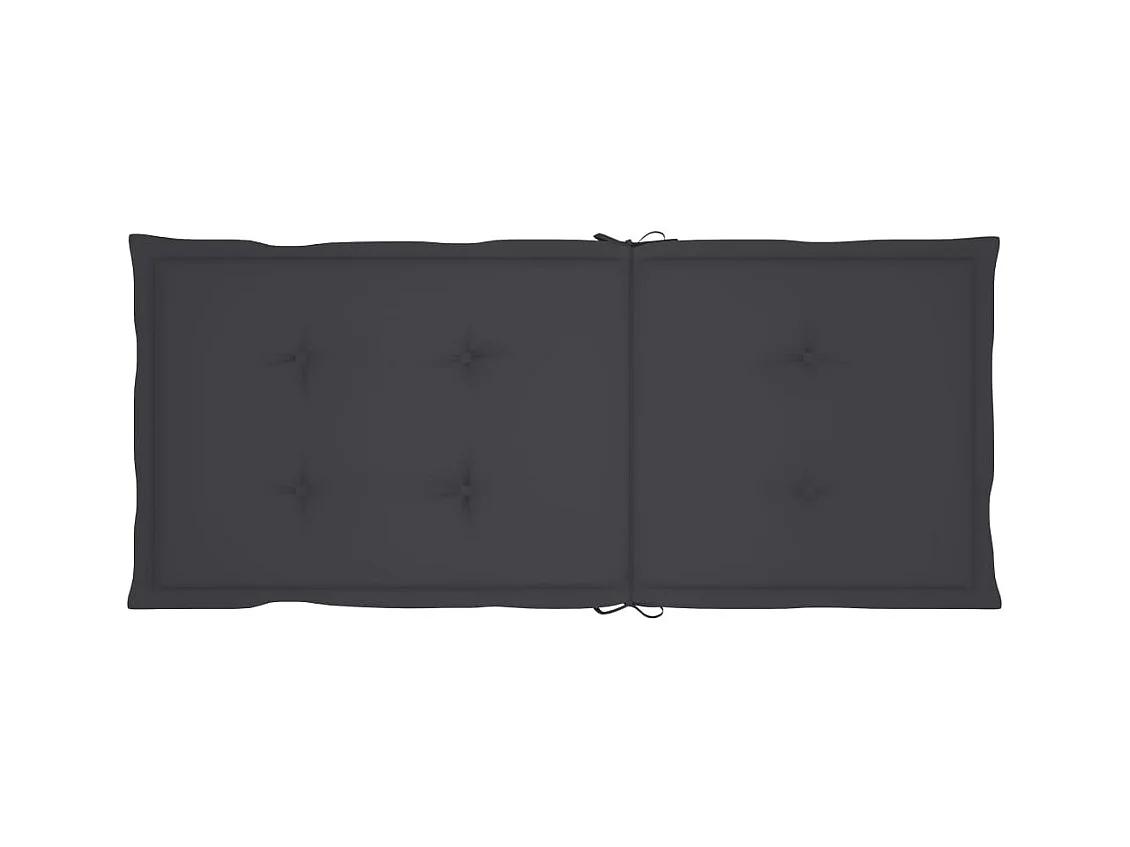 Set van 2 verstelbare tuinstoelen met kussens Acaciahout