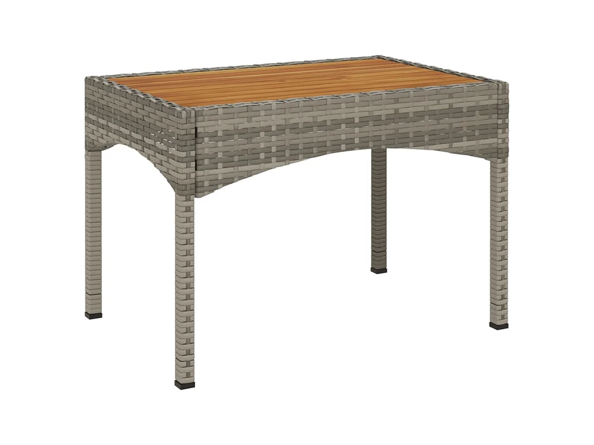 Set van 2 verstelbare tuinstoelen en rieten kunsthars tafel