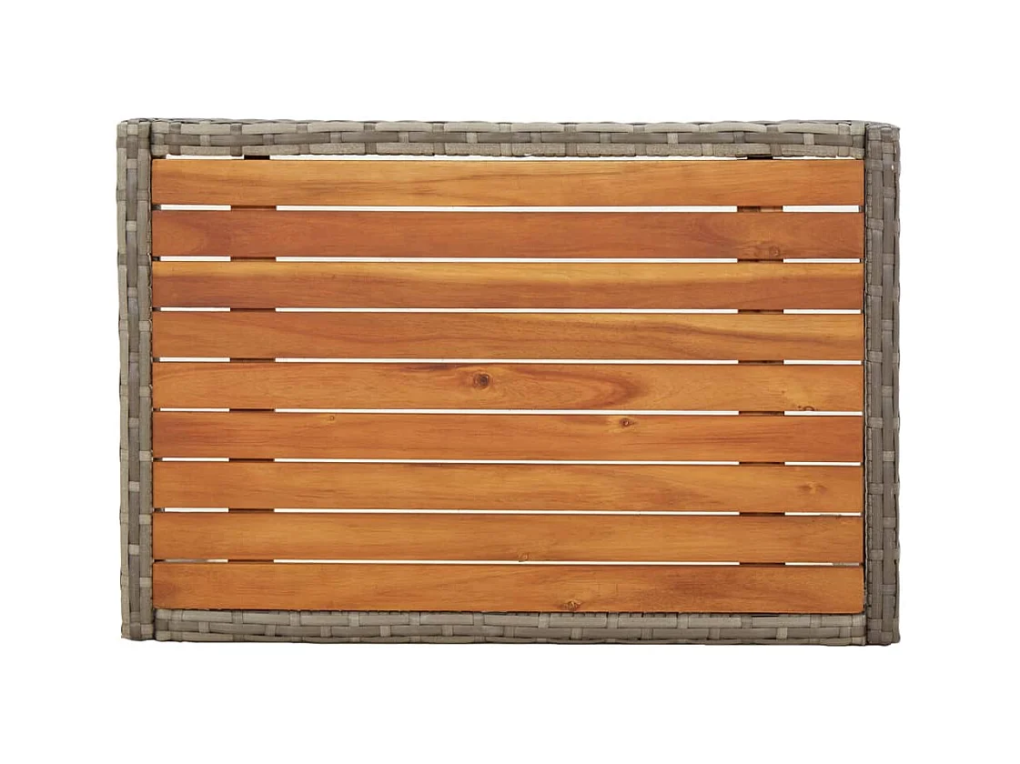 Set van 2 verstelbare tuinstoelen en rieten kunsthars tafel