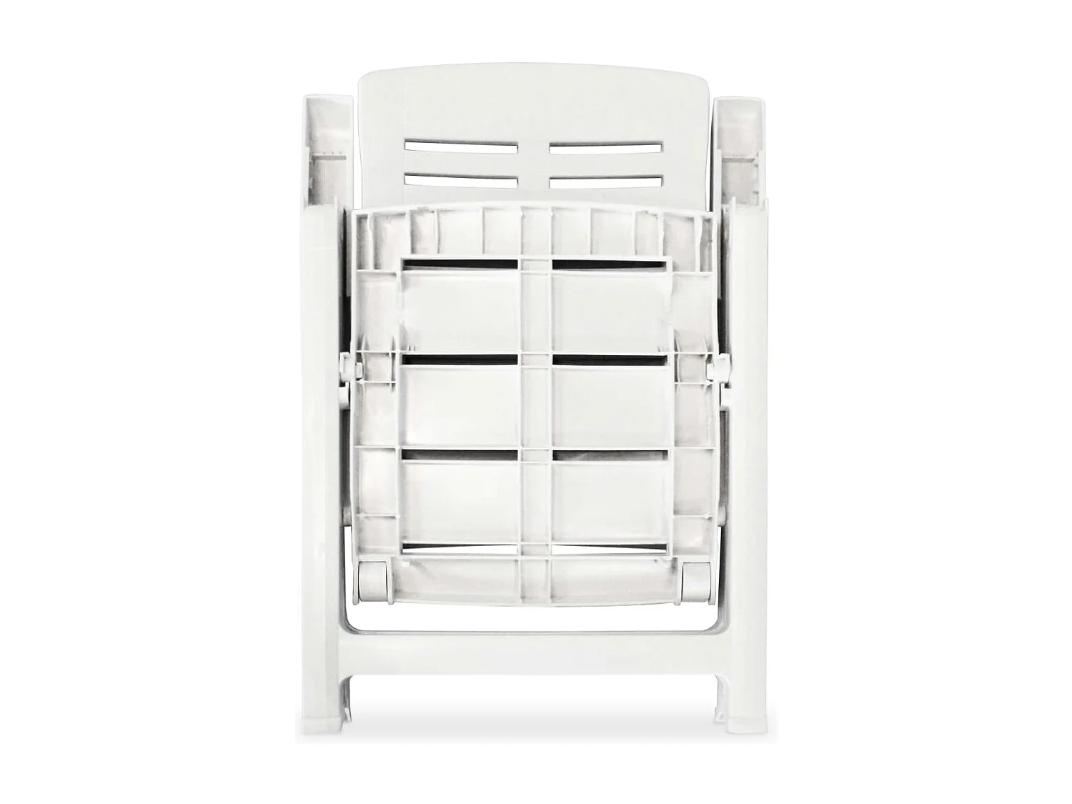 Chaises inclinables de jardin lot de 4 Plastique Blanc