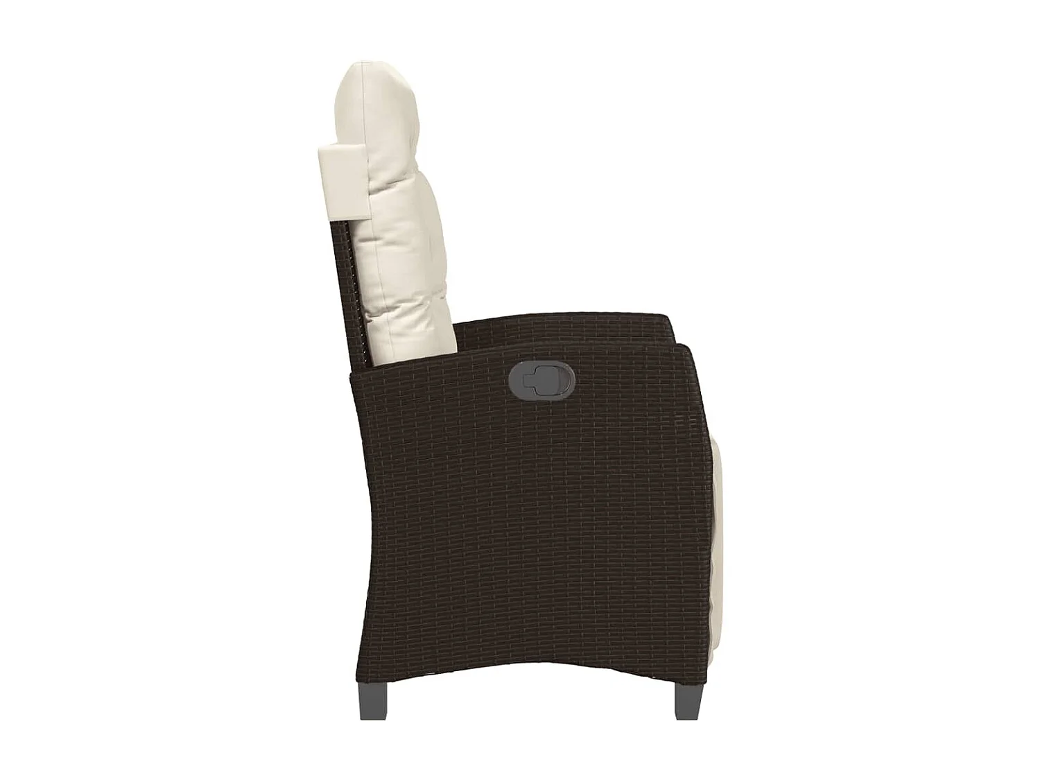 Chaises inclinables de jardin lot de 2 avec repose-pied rotin