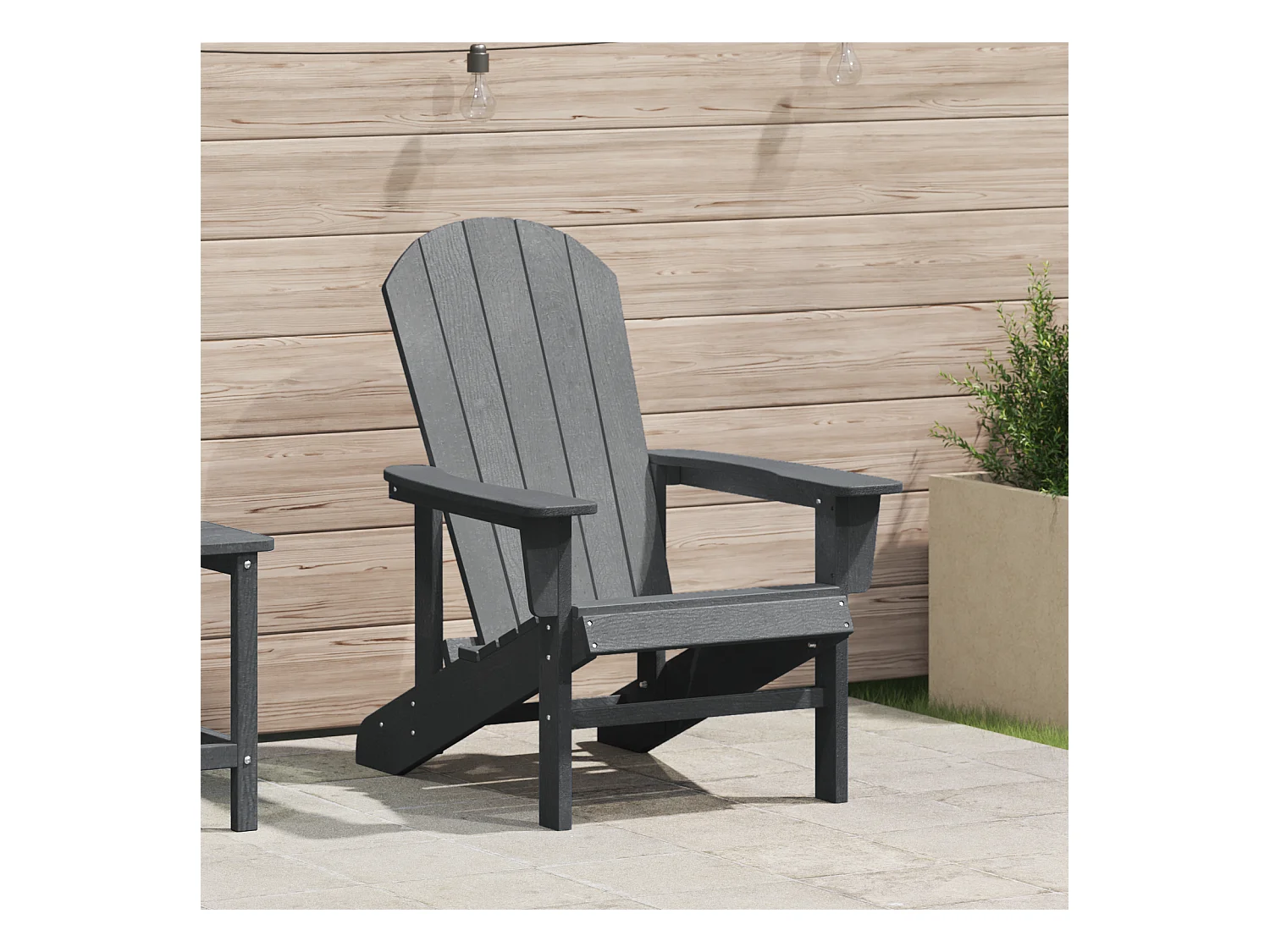 Chaise Adirondack Gris Clair 74x82x91 cm HDPE