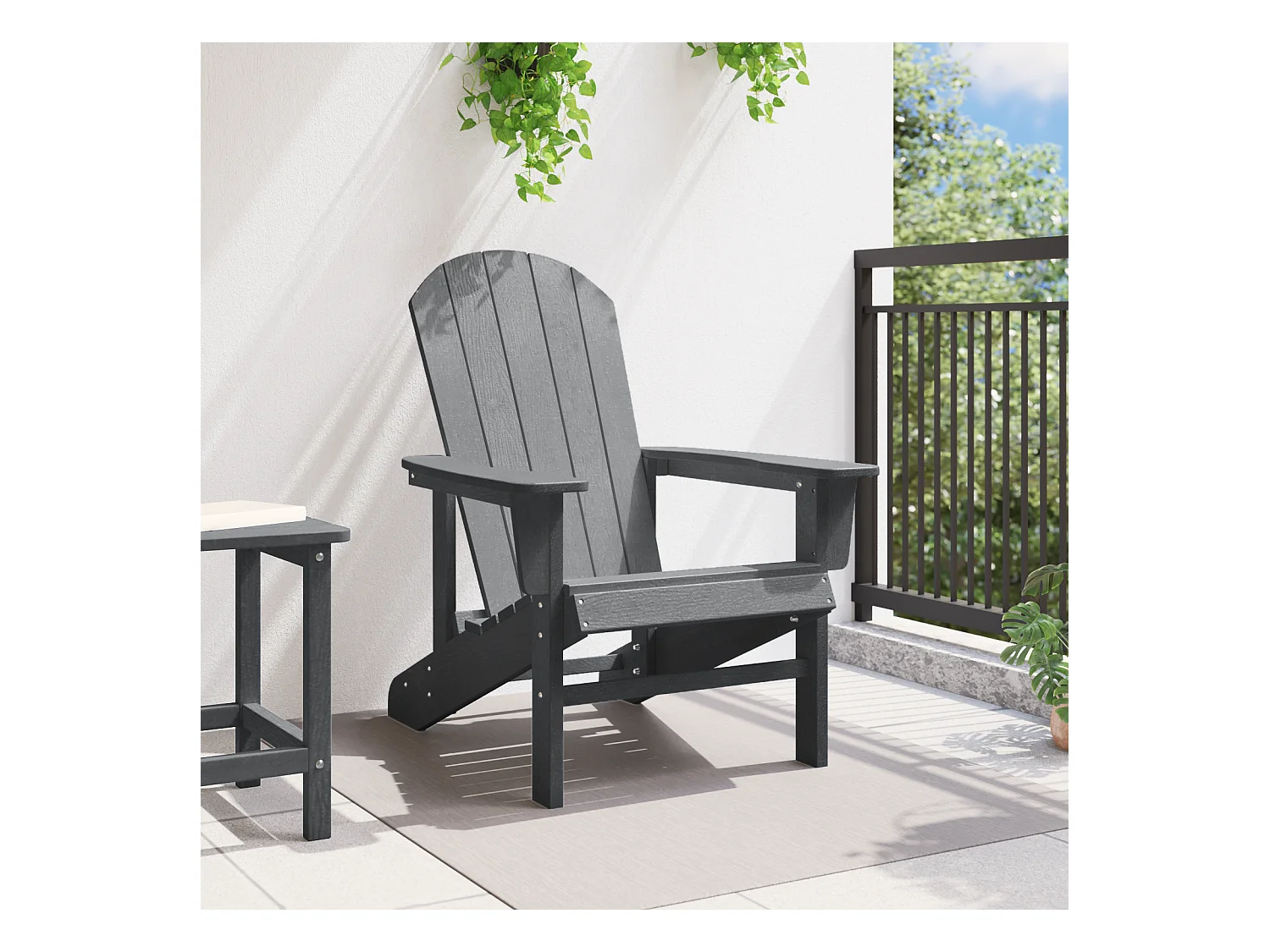 Chaise Adirondack Gris Clair 74x82x91 cm HDPE