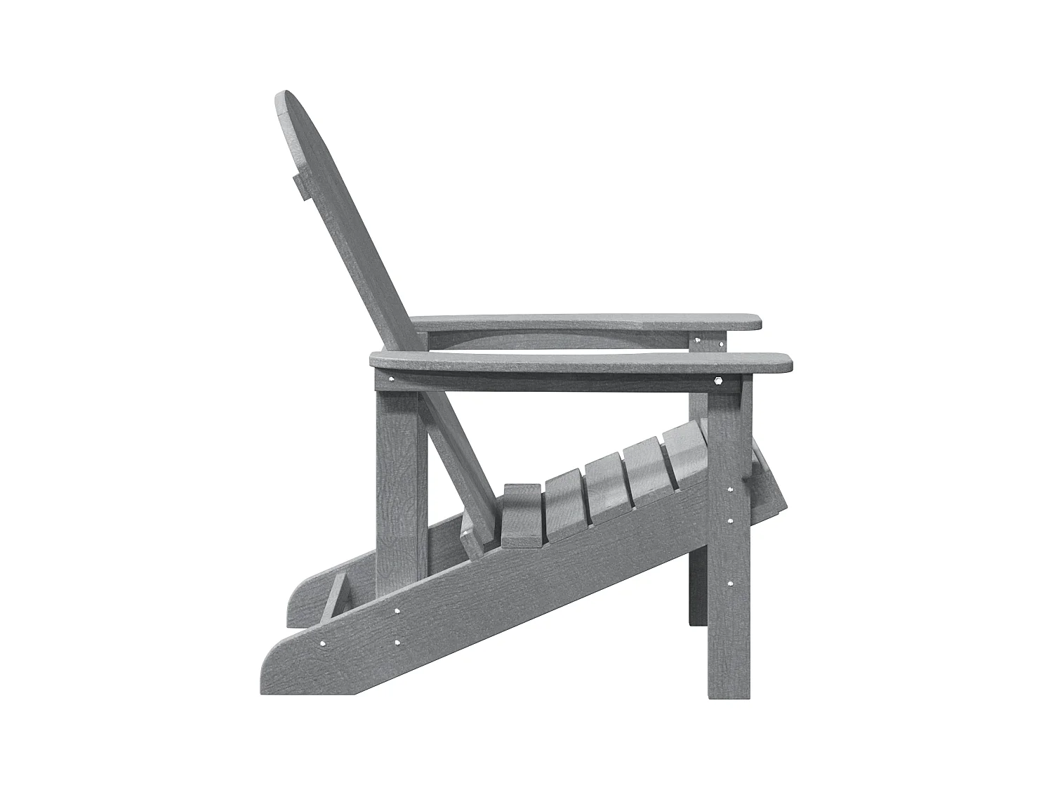 Chaise Adirondack Gris Clair 74x82x91 cm HDPE