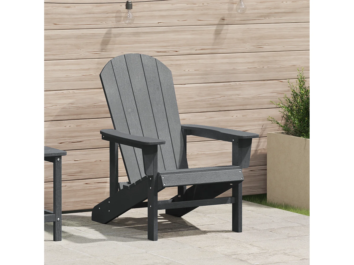 Chaise Adirondack Gris Clair 74x82x91 cm HDPE