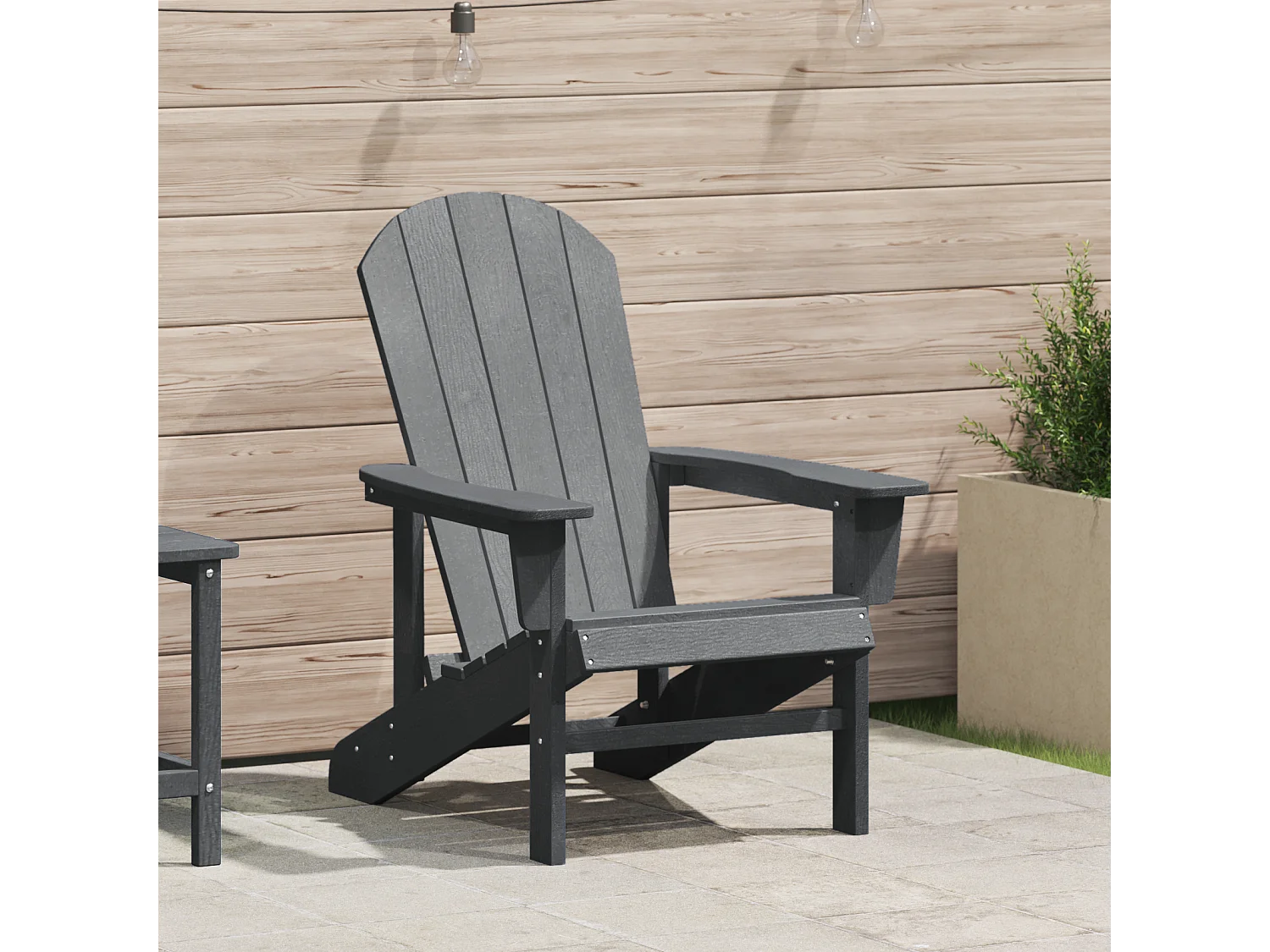 Chaise Adirondack Gris Clair 74x82x91 cm HDPE