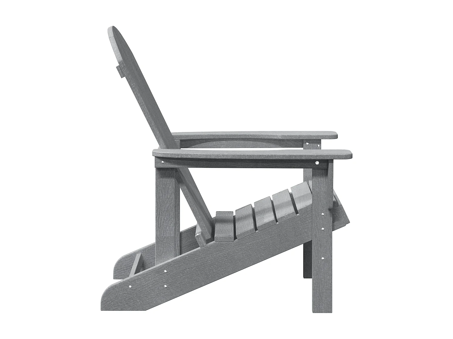 Chaise Adirondack Gris Clair 74x82x91 cm HDPE